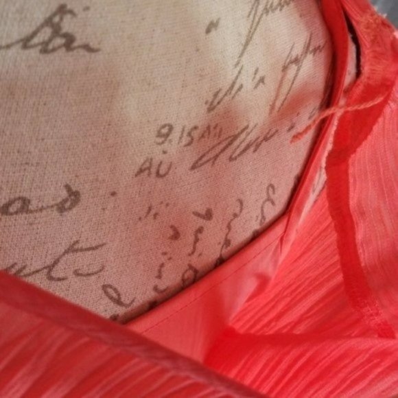 Alfani Chiffon Pleated Blouse in Tropical Reef NWT - Picture 5 of 8